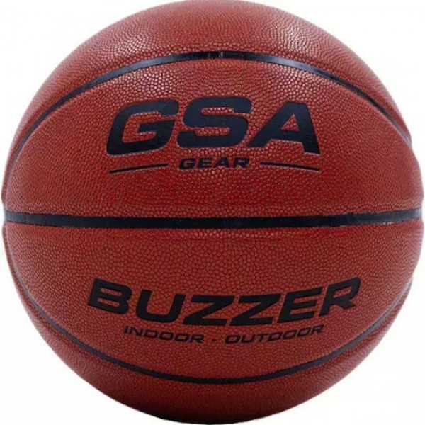 GSA BUZZER Μπάλα Μπάσκετ Πορτοκαλί/Μαύρο (SIZE 7) 7-9 LBS 951403