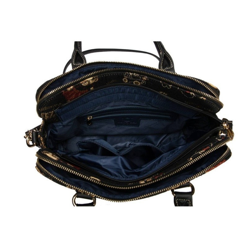 Henney Bear London Γυναικεία Τσάντα Χειρός/Ωμου/Χιαστί Μαύρη 24/25 H-006CRB