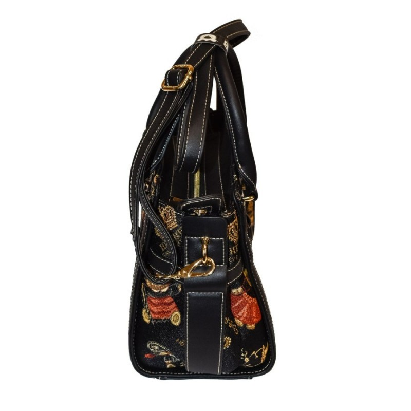 Henney Bear London Γυναικεία Τσάντα Χειρός/Ωμου/Χιαστί Μαύρη 24/25 H-041CRB