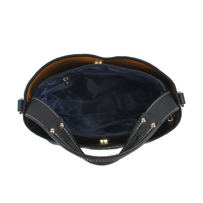 Henney Bear London Γυναικεία Τσάντα Χειρός/Ωμου/Χιαστί Μαύρη 24/25 H-357CRB