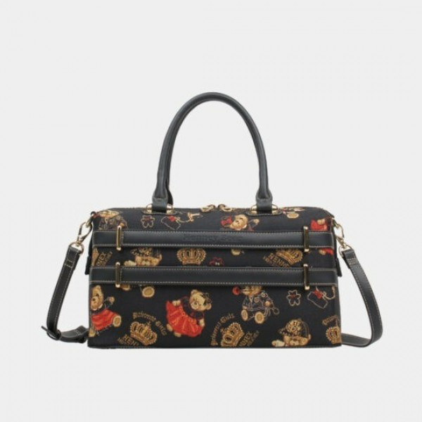 Henney Bear London Γυναικεία Τσάντα Χειρός/Ωμου/ Μαύρη 24/25 H-1111CRB