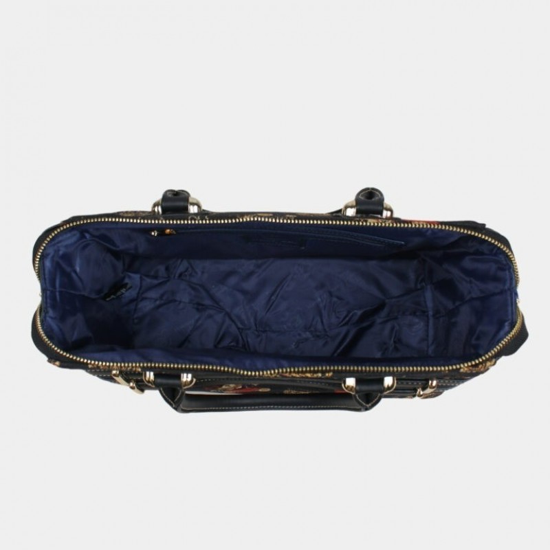 Henney Bear London Γυναικεία Τσάντα Χειρός/Ωμου/ Μαύρη 24/25 H-1111CRB