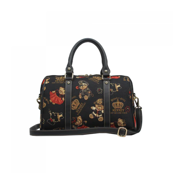 Henney Bear London Γυναικεία Τσάντα Χειρός/Ωμου/Χιαστί Μαύρη 24/25 H-125CRB
