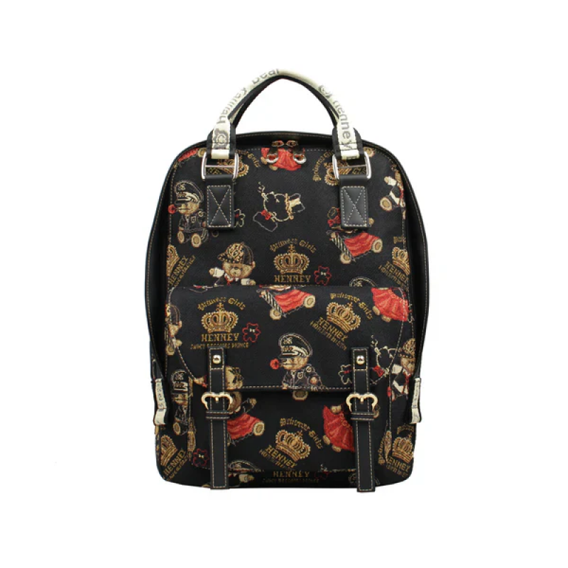Henney Bear London Γυναικεία Τσάντα Πλάτης Μαύρη 24/25 H-966CRB