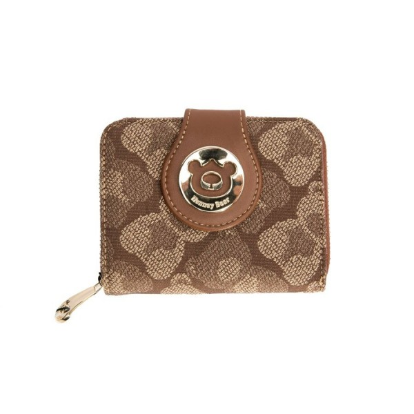 Henney Bear London Γυναικείο Πορτοφόλι Μικρό Καφέ 24/25 HW-027SBB