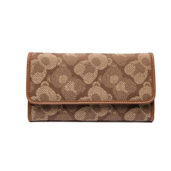 Henney Bear London Γυναικείο Πορτοφόλι Μεγάλο Καφέ 24/25 HW-062SBB