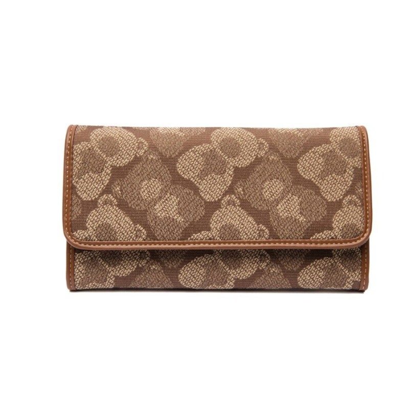 Henney Bear London Γυναικείο Πορτοφόλι Μεγάλο Καφέ 24/25 HW-062SBB