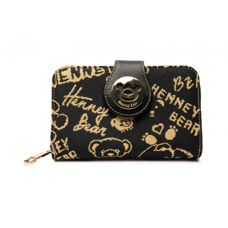 Henney Bear Μεσαίο Γυναικείο Πορτοφόλι Gold Time/HW-111
