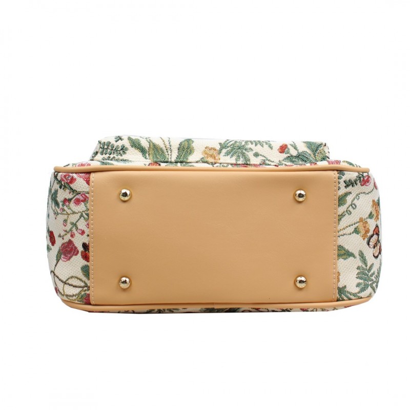 Henney Bear Γυναικείο σακίδιο πλάτης Floral Summer Beige