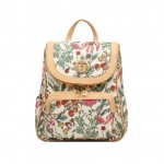 Henney Bear Γυναικείο σακίδιο πλάτης Floral Summer Beige