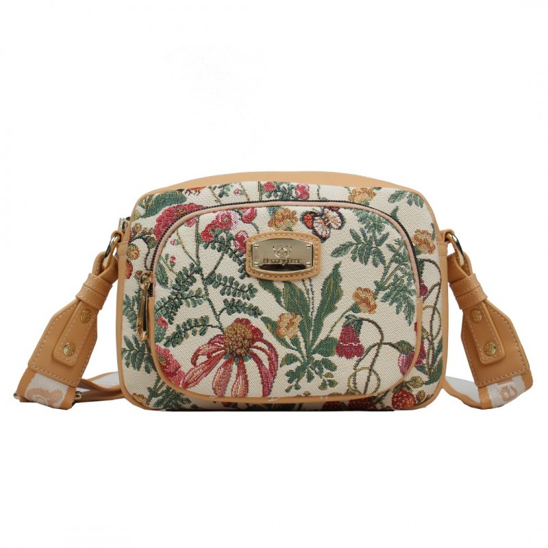 Γυναικεία Τσάντα Χιαστί Henney Bear Floral με  Λεπτομέρειες