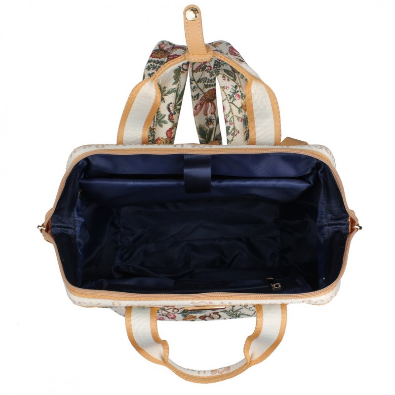 Γυναικεία τσάντα πλάτης Henney Bear Floral Summer Beige