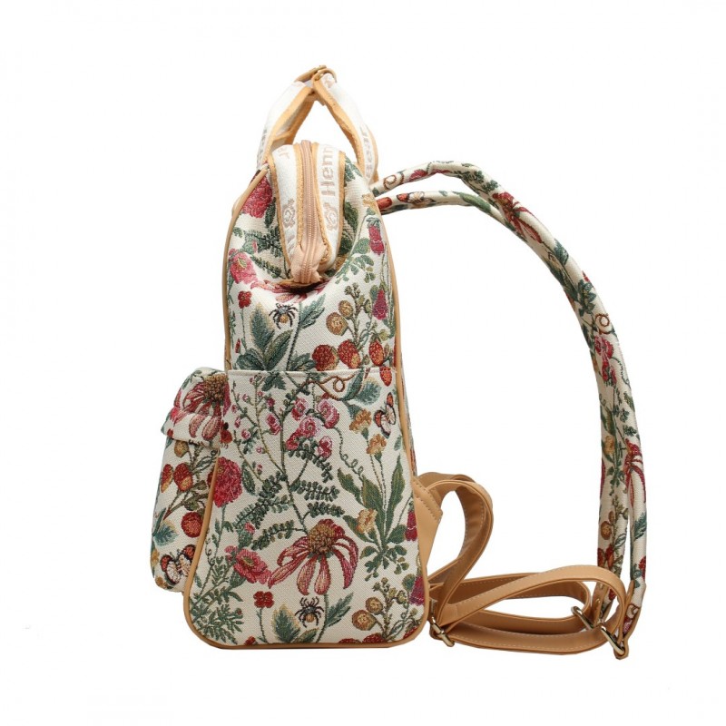 Γυναικεία τσάντα πλάτης Henney Bear Floral Summer Beige
