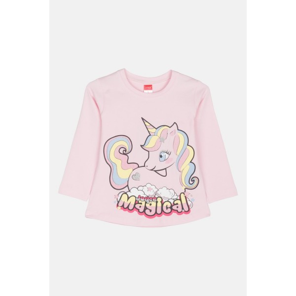 Joyce Παιδικό Σετ με Κολάν Χειμερινό 2τμχ Ροζ Magic Unicorn 2511111-pink