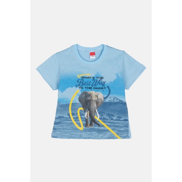 JOYCE Βαμβακερό Παιδικό Σετ 2τμχ Oasis Elephant Γαλάζιο/Μπλε 2512119-light blue blue