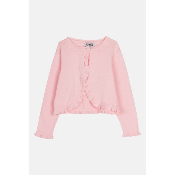 Joyce Παιδική ζακέτα πλεκτή Ροζ Βαμβακερή 2543623-pink
