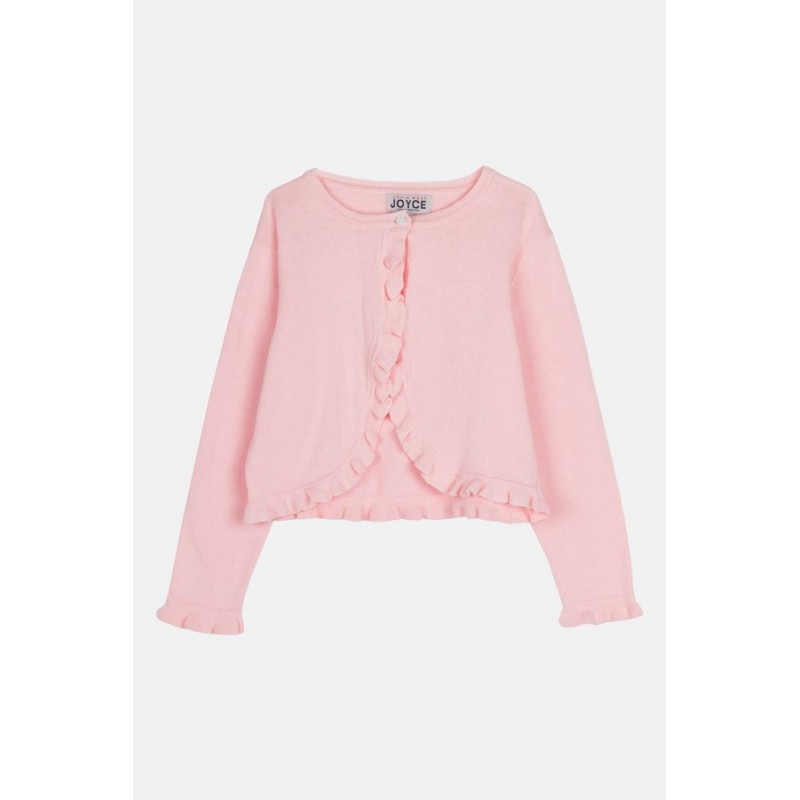 Joyce Παιδική ζακέτα πλεκτή Ροζ Βαμβακερή 2543623-pink