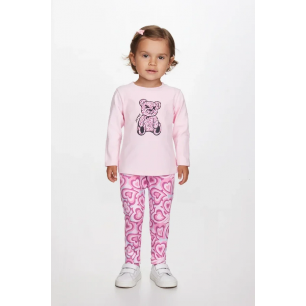 Joyce παιδικό σετ για κορίτσι με κολάν SET HEART BEAR 2611111