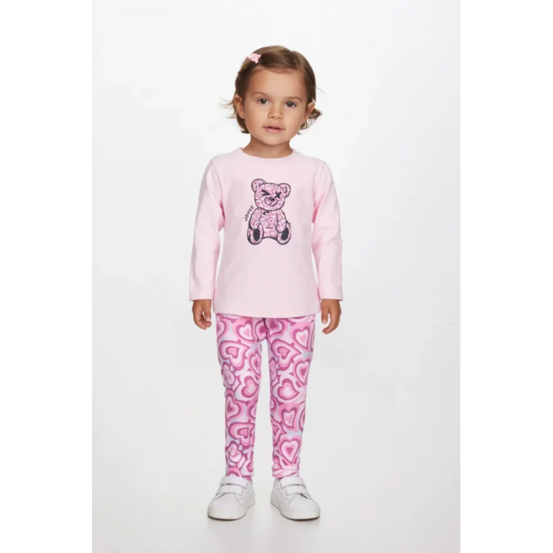 Joyce παιδικό σετ για κορίτσι με κολάν SET HEART BEAR 2611111