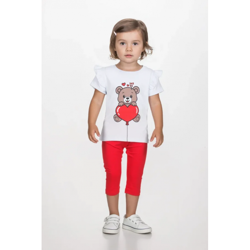 Joyce παιδικό σετ για κορίτσι  με κολάν SET BEAR BOW 2611117