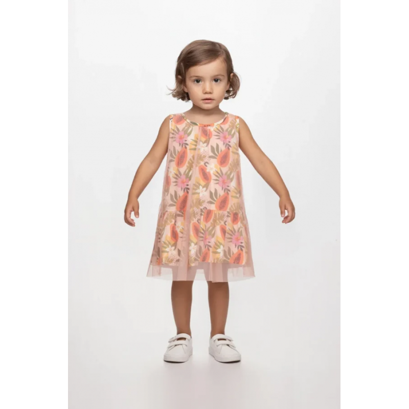 Joyce παιδικό κοριτσίστικο φόρεμα K&N DRESS κοραλί 2611605-03