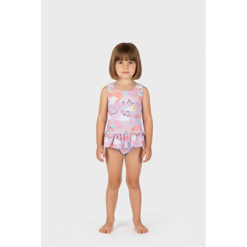 JOYCE μαγιό για κορίτσι swimwear λιλά με πεταλούδες 2643805