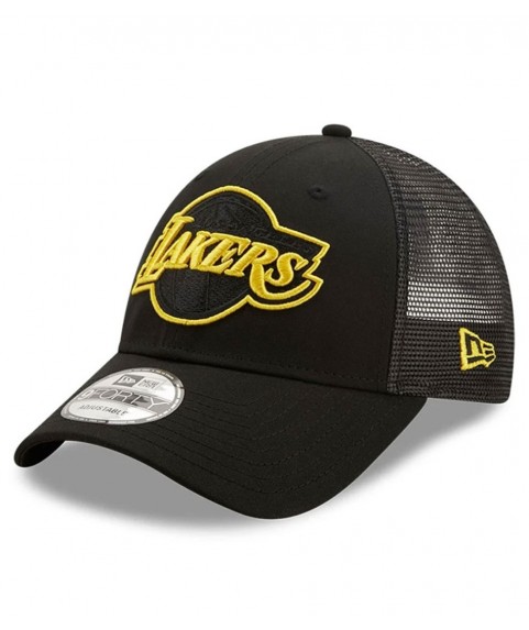 LA Lakers Home Field Black 9FORTY A-Frame Trucker Cap 60222305