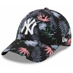 New York Yankees Floral Womens Black 9FORTY Adjustable Cap 9FORTY Black 60240361