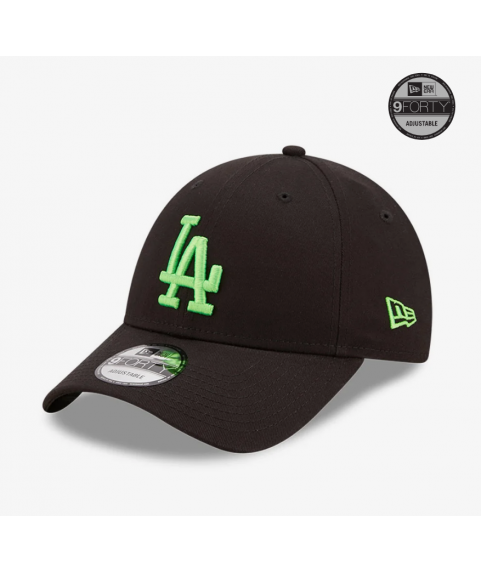 LA Dodgers Neon Logo Black 9FORTY Cap 9FORTY Colour: Black 60240463