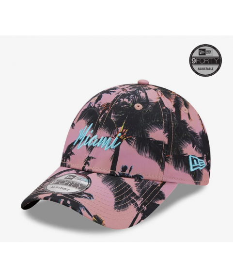 New Era Tropical Print Pink 9FORTY Adjustable Cap 9FORTY Pink 60240512