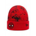SPIDERMAN CHARACTER PAINT SPLAT KIDS RED CUFF BEANIE HAT 60141861