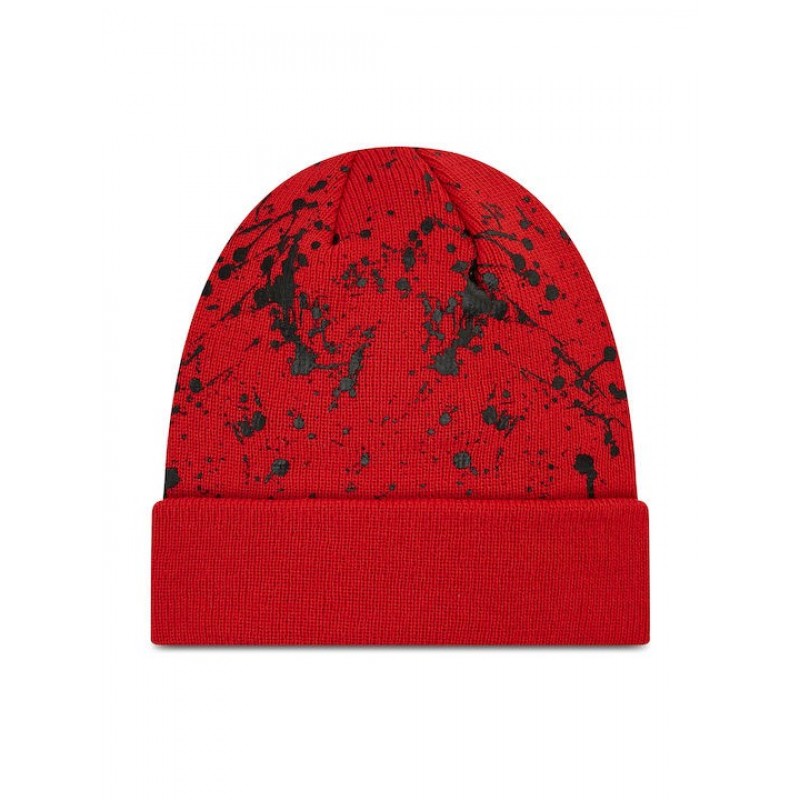 SPIDERMAN CHARACTER PAINT SPLAT KIDS RED CUFF BEANIE HAT 60141861