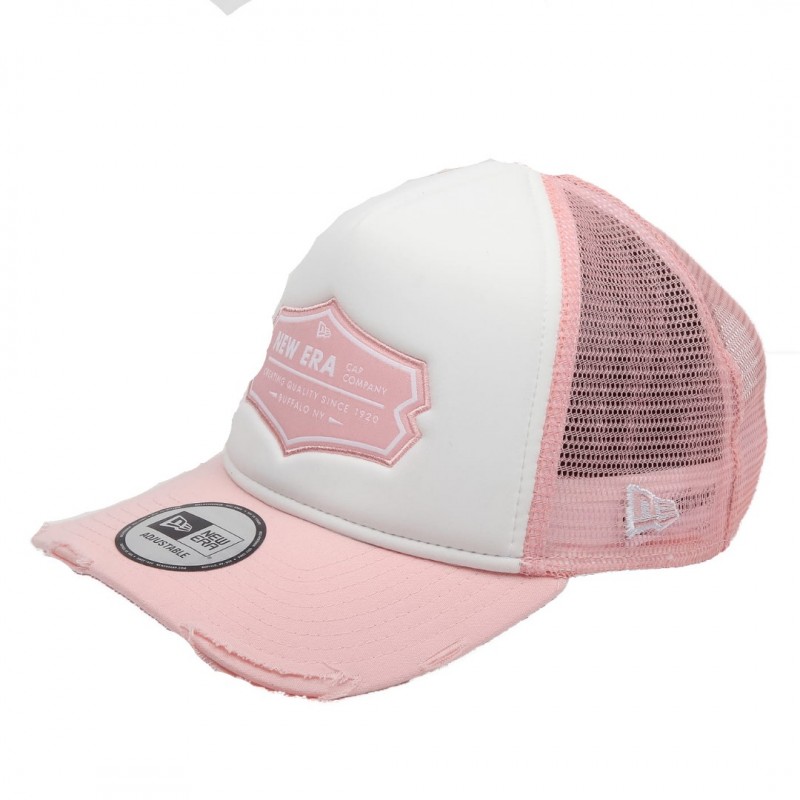 Cap New Era 940 Patch Trucker NE pink / white