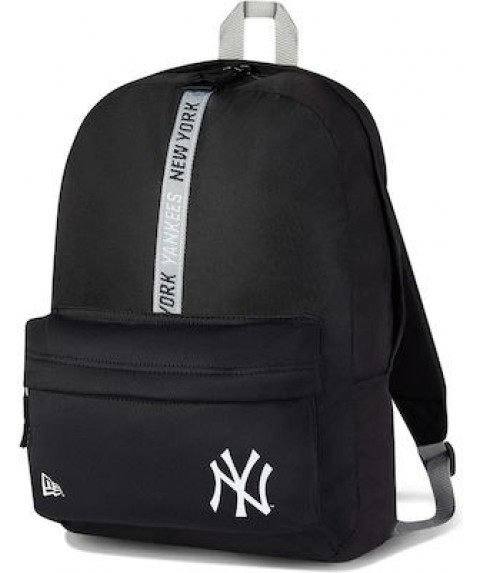 New Era New York Yankees MLB Logo Stripe Σχολική Τσάντα Πλάτης Γυμνασίου - Λυκείου σε Μαύρο χρώμα 60240083