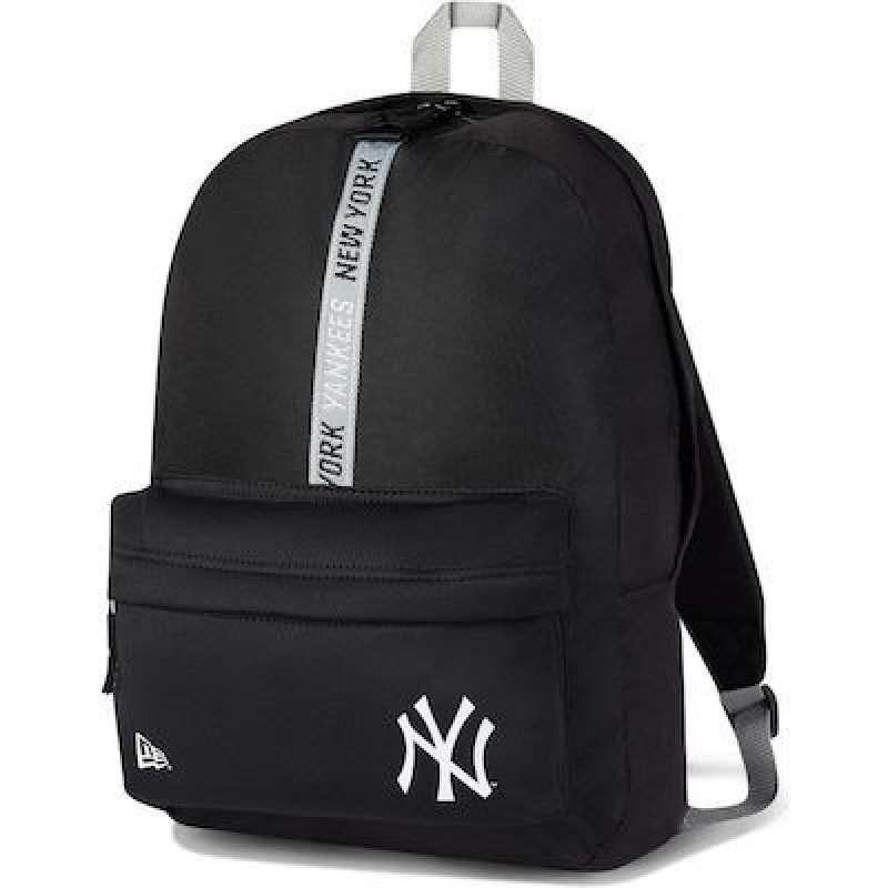 New Era New York Yankees MLB Logo Stripe Σχολική Τσάντα Πλάτης Γυμνασίου - Λυκείου σε Μαύρο χρώμα 60240083