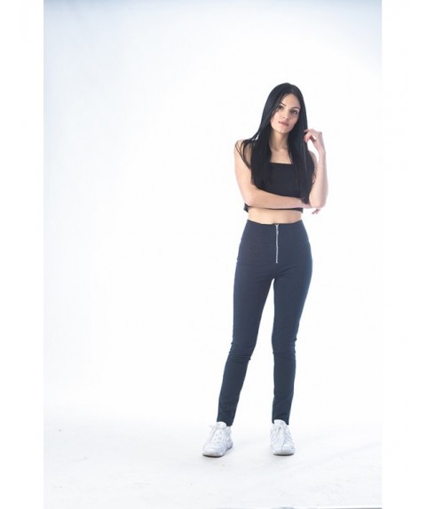 Παντελόνι Paco & Co ''High Legging with Zip'' Navy 201679-01