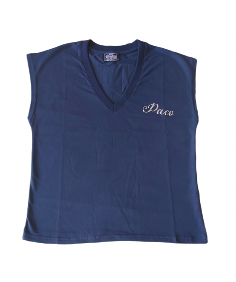 Paco & Co Γυναικείο T-shirt Blue με Λαιμόκοψη V 13412-04