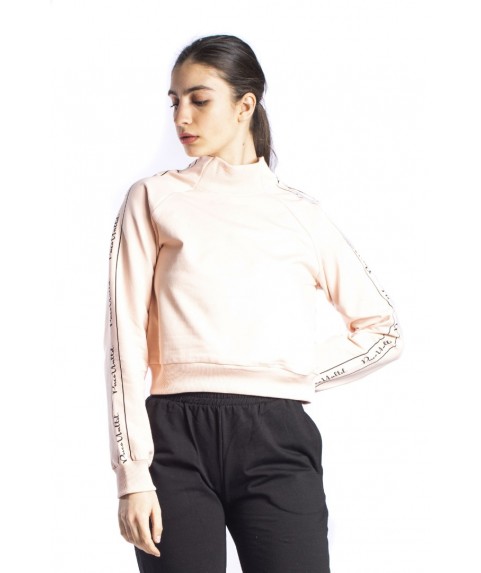 Paco & Co Cropped Γυναικείο Φούτερ Ροζ 2287831-03