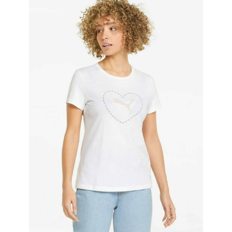 Γυναικείο T-shirt Puma Valentine’s Day Λευκό 848408-02