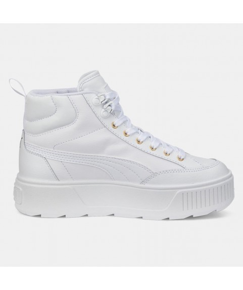 Puma Karmen Mid Tennis Γυναικεία  Μποτάκια Λευκά 385857 01