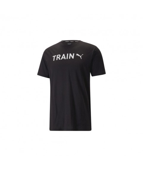 Puma TRAIN GRAPHIC TEE Μπλουζάκι Κοντομάνικο Μαύρο  523414-01