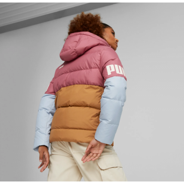 Puma Power Down Puffer Jacket Women Κοντό Πολύχρωμο 849394-45
