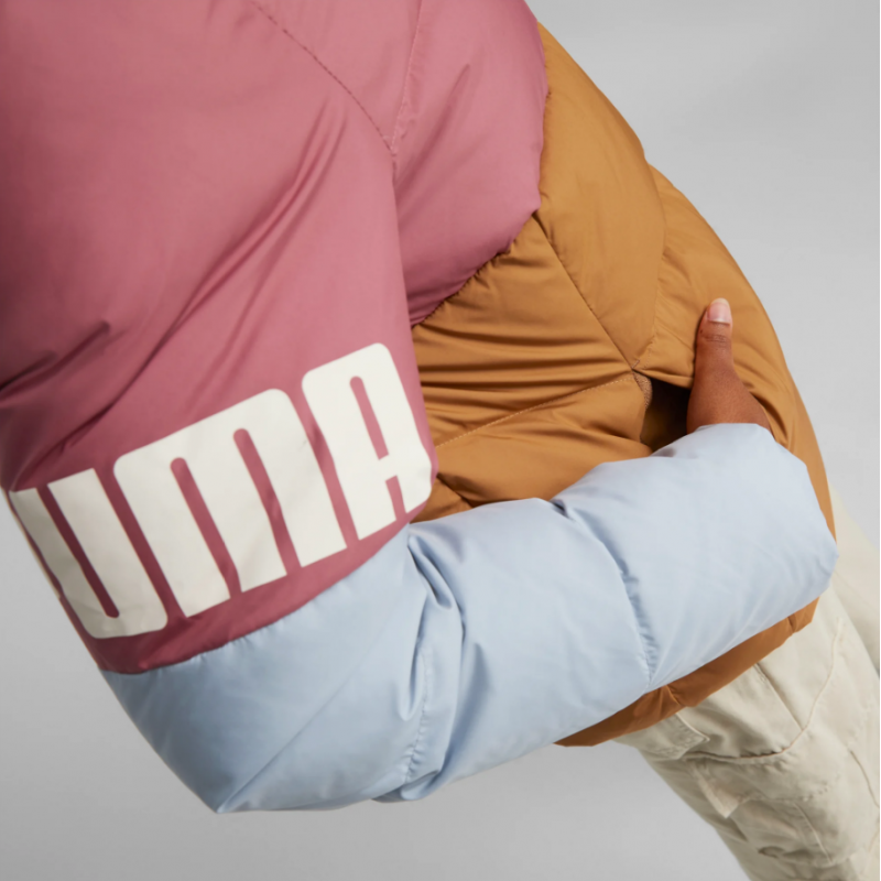 Puma Power Down Puffer Jacket Women Κοντό Πολύχρωμο 849394-45