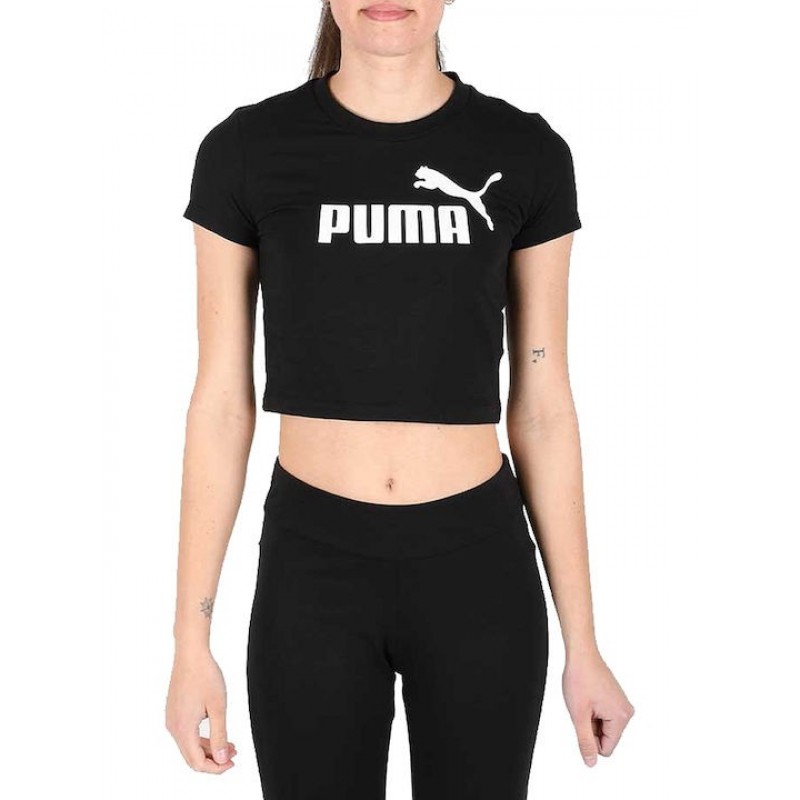 Μπλούζα κοντομάνικη Puma Crop Top Slim Logo Tee 586865-01