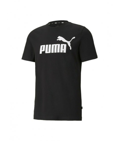 Puma Ανδρικό T-shirt Μαύρο με Λογότυπο 586666 01