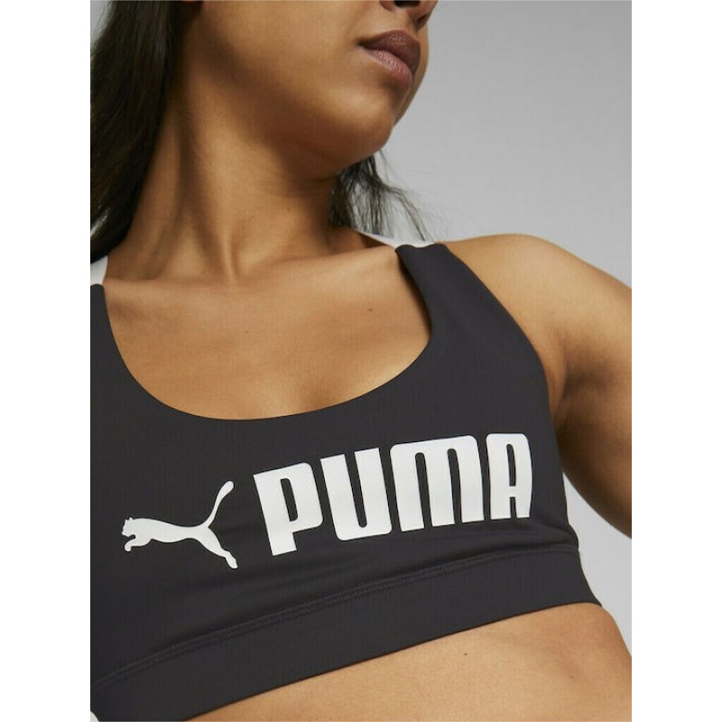 Puma Γυναικείο Αθλητικό Μπουστάκι Μαύρο με Ελαφριά Ενίσχυση 522192-01