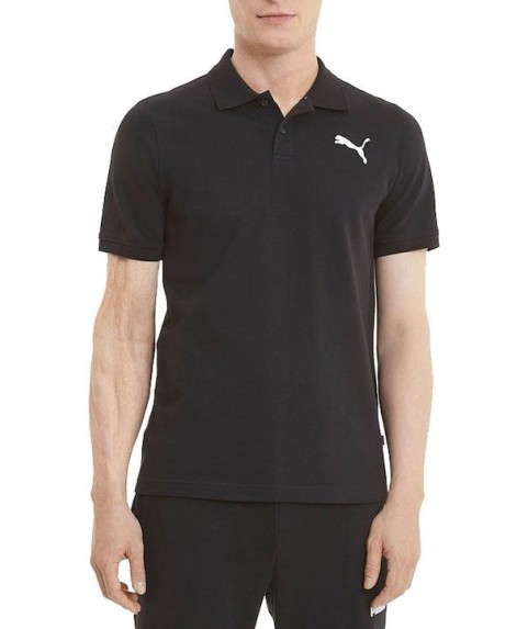 Puma Essentials Ανδρική Μπλούζα Polo Κοντομάνικη Μαύρη 586674-01