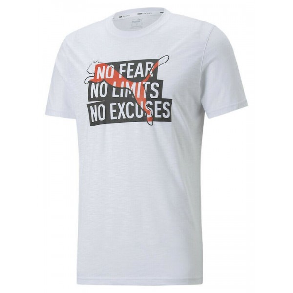Performance Slogan Cat Training Tee Men White 522491-02