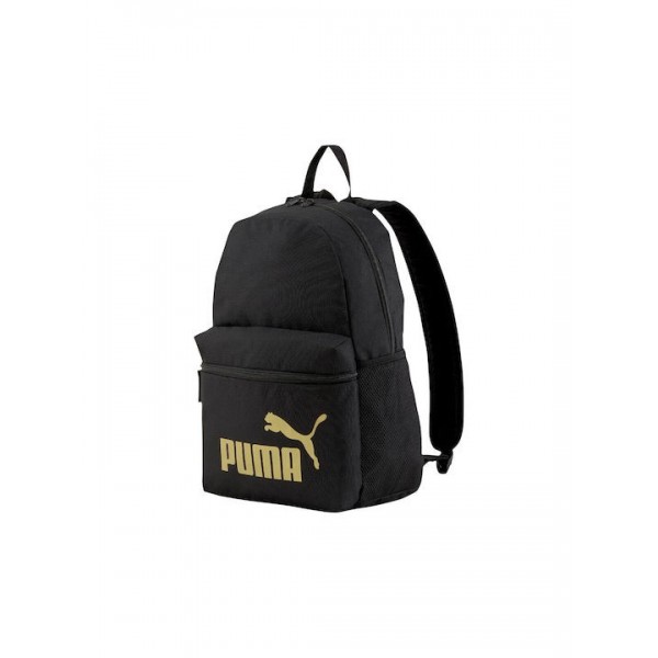 Puma Phase Γυναικείο Υφασμάτινο Σακίδιο Πλάτης Μαύρο Χρυσό 075487-49
