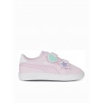 Puma Παιδικά Sneakers Smash V2 Mermaid με Σκρατς για Κορίτσι Ροζ 391899 02